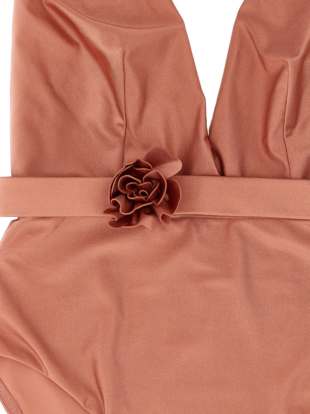 Zimmermann Lucky Plunge Flower One-piece Swimsuit