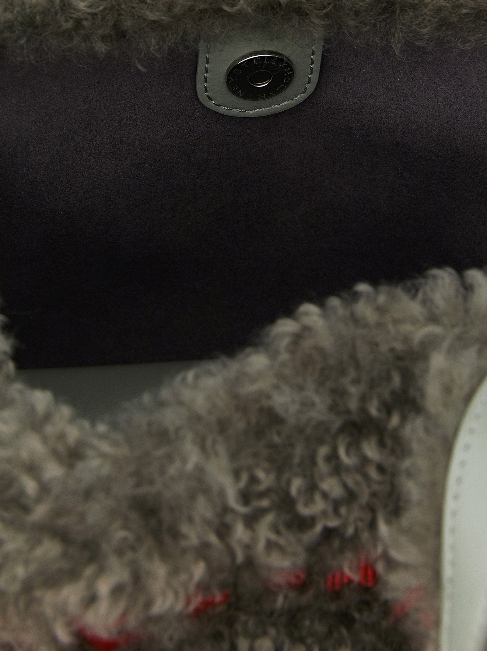 Stella Mccartney Shearling Logo Shopping Bag