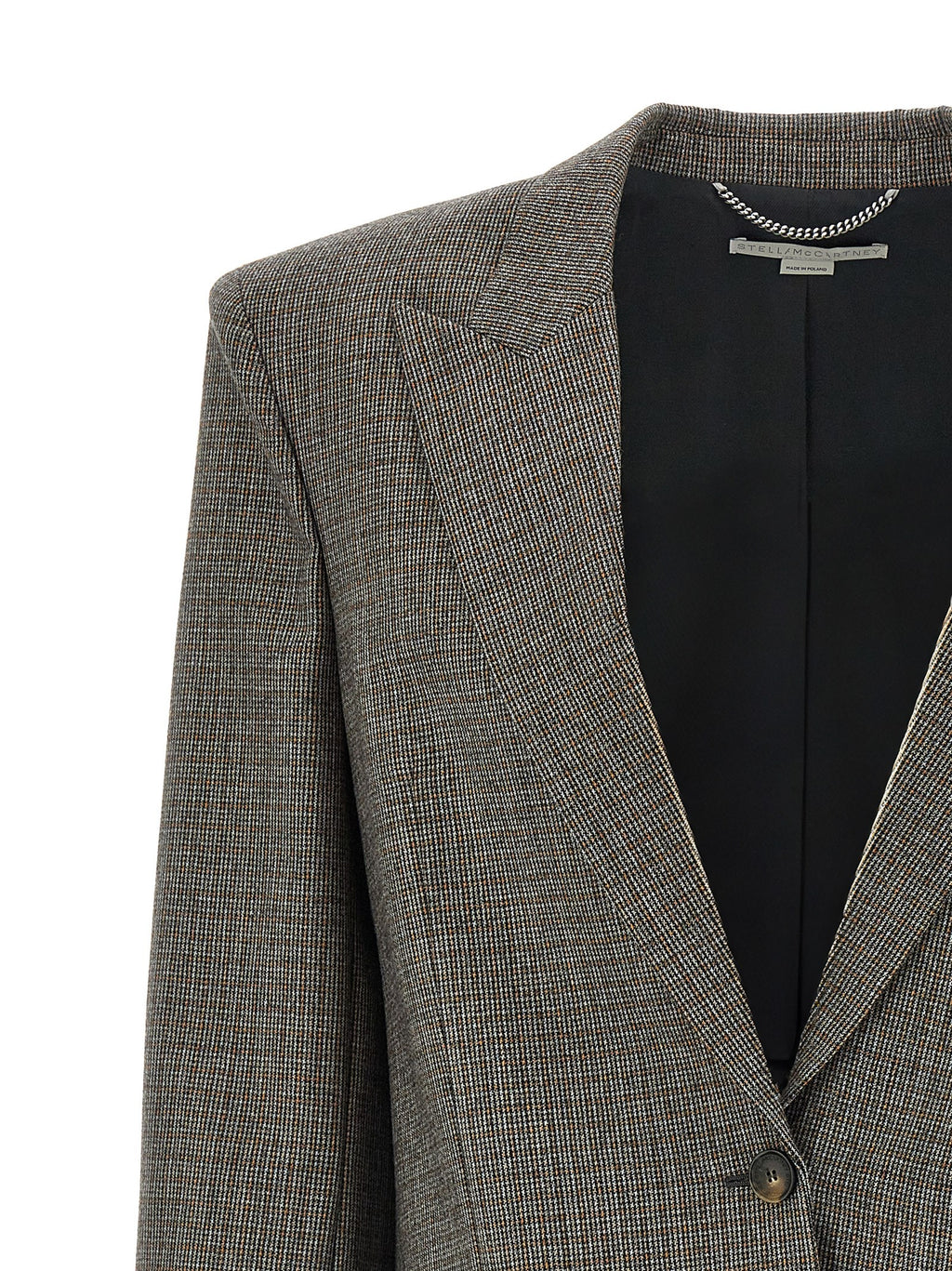 Stella Mccartney Single-breasted Micro Houndstooth Blazer