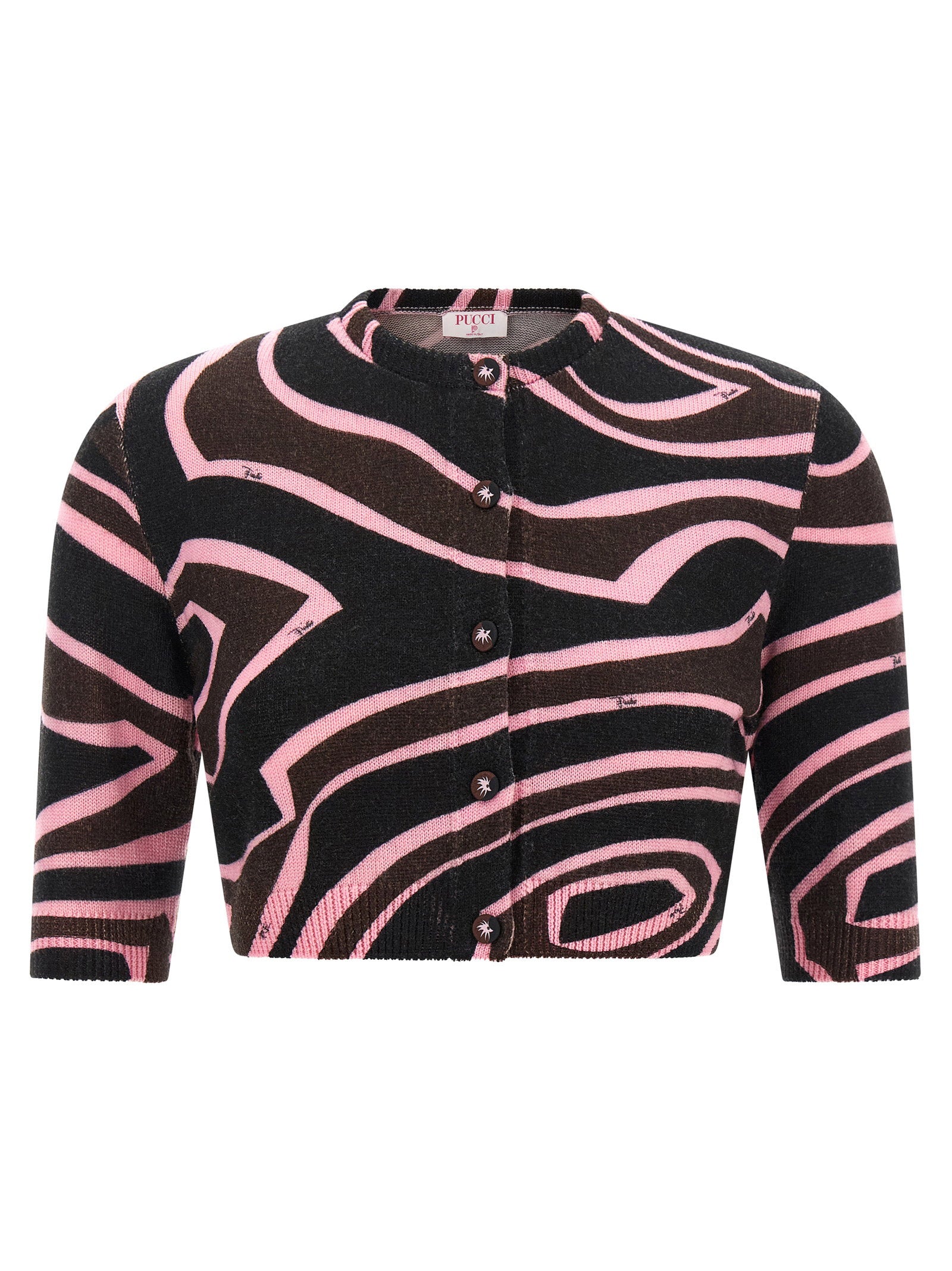 Emilio Pucci Onde Cropped Cardigan