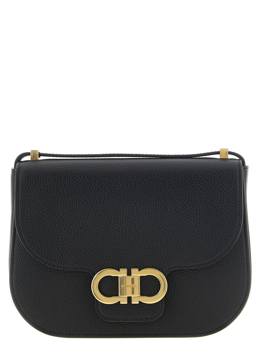 Ferragamo North-south Double Gancini Crossbody Bag