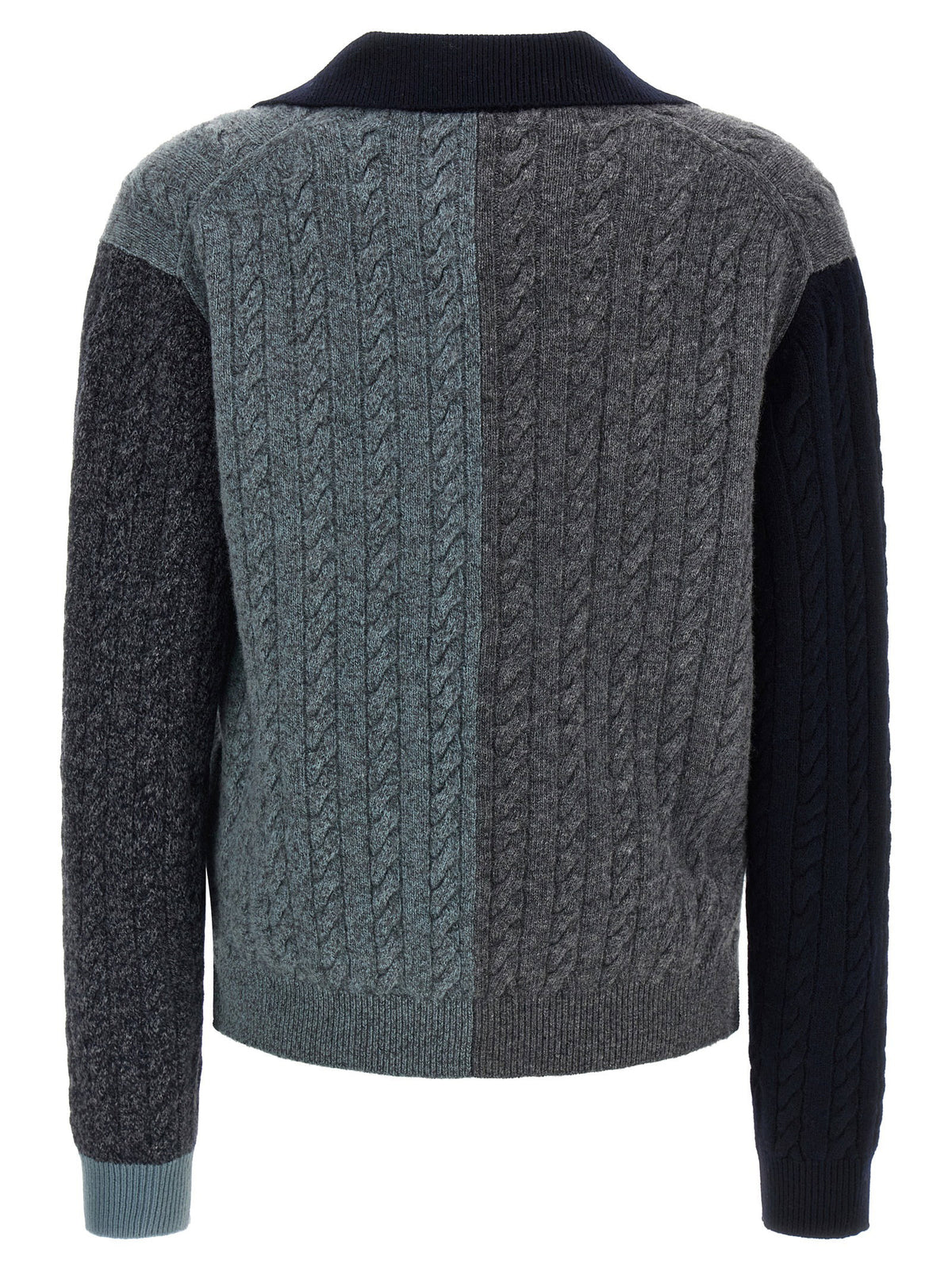 Ferragamo Color Block Braid Sweater