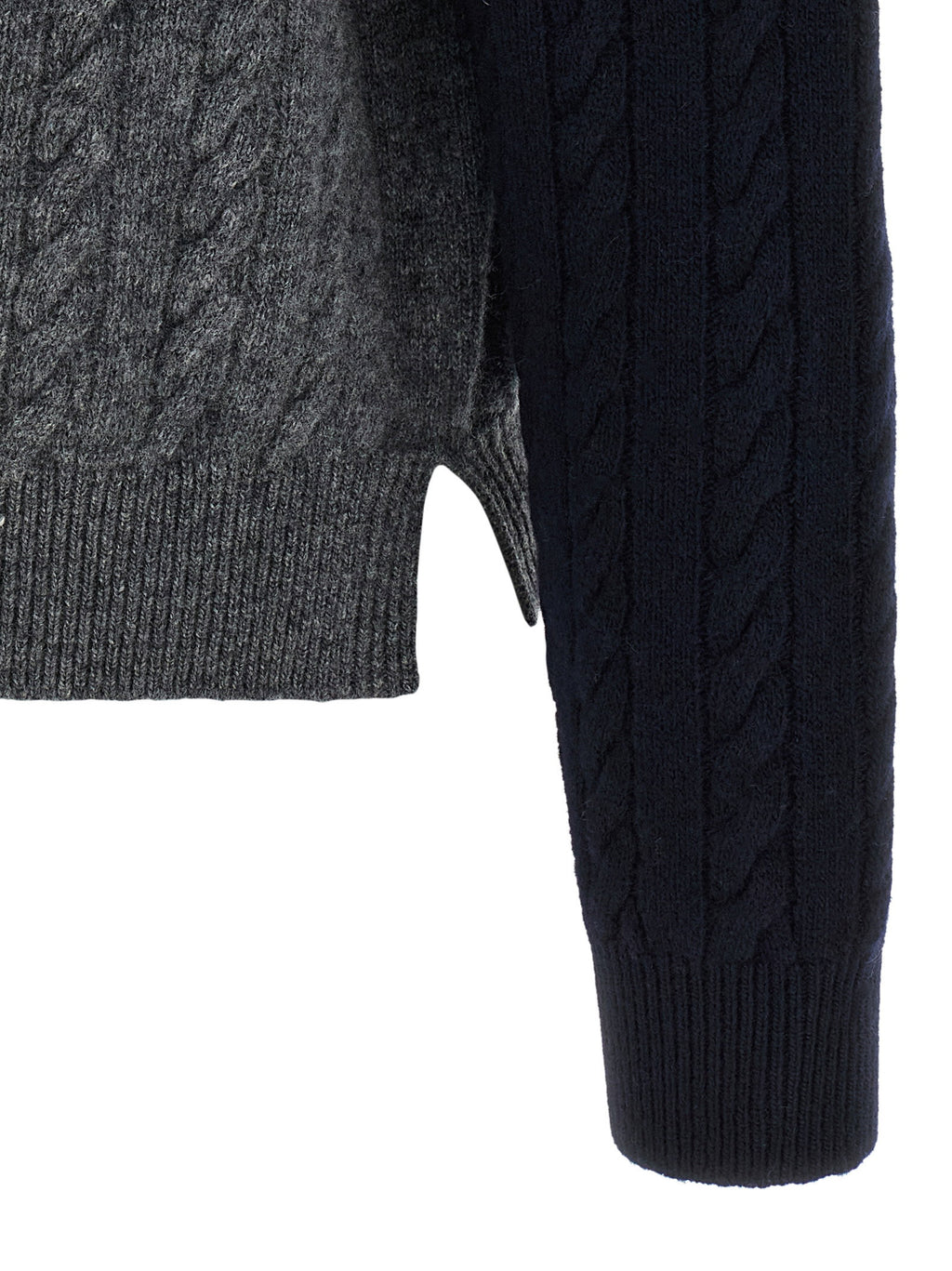 Ferragamo Color Block Braid Sweater
