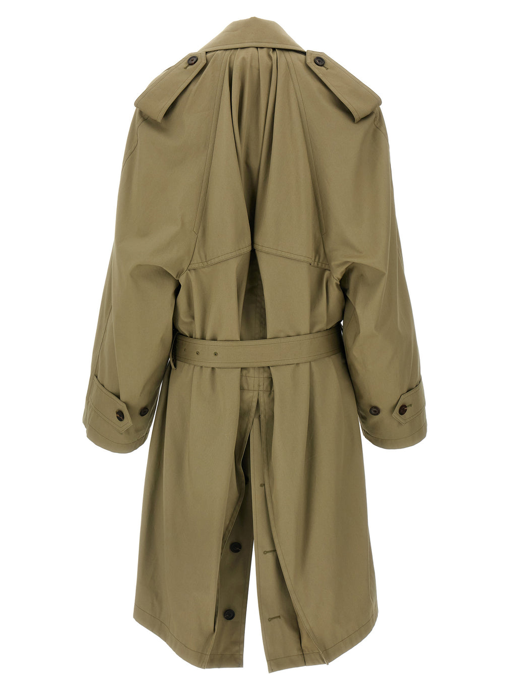 Balenciaga Draped Neck Trench Coat
