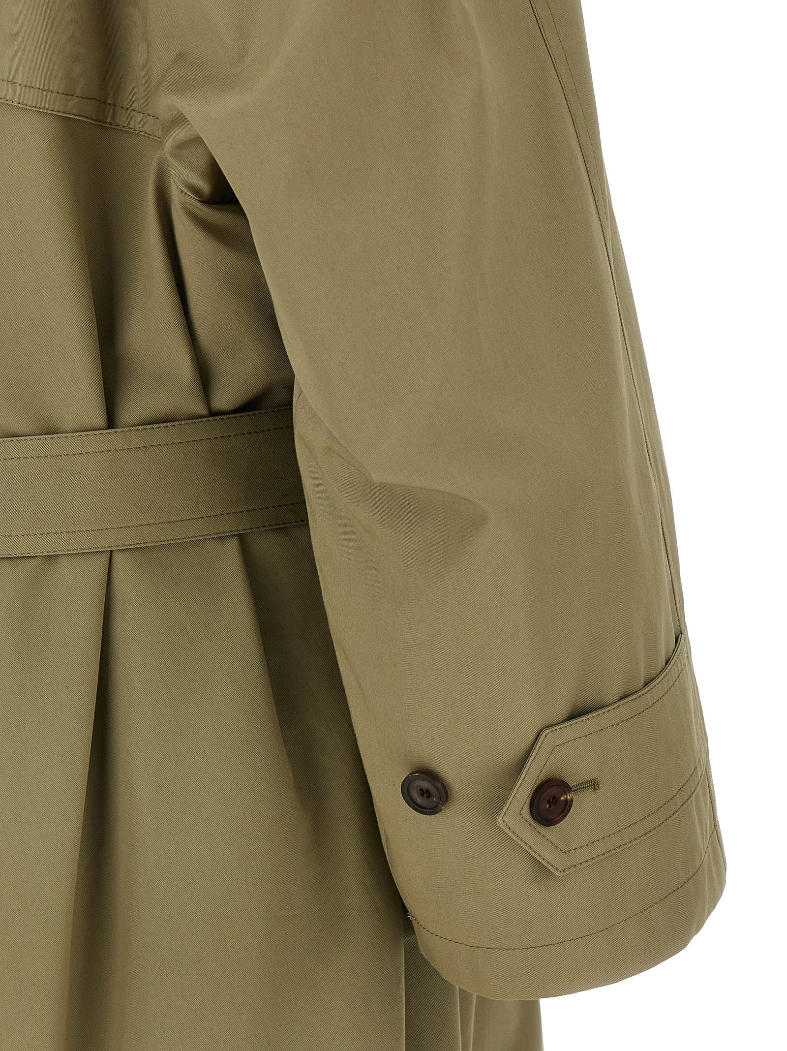 Balenciaga Draped Neck Trench Coat