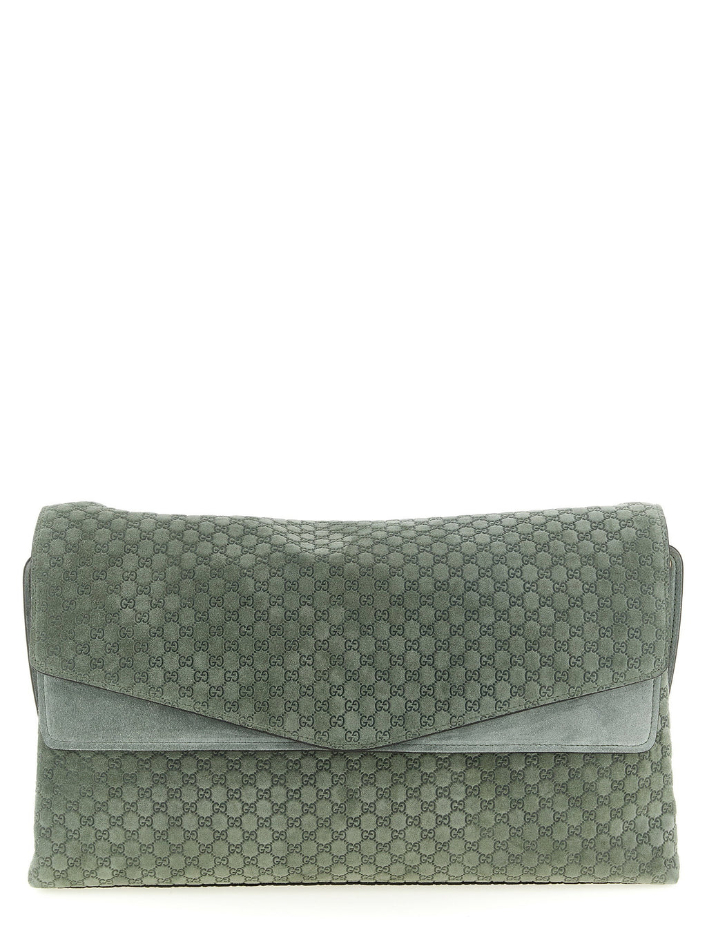 Gucci Gg Large Suede Shoulder Bag