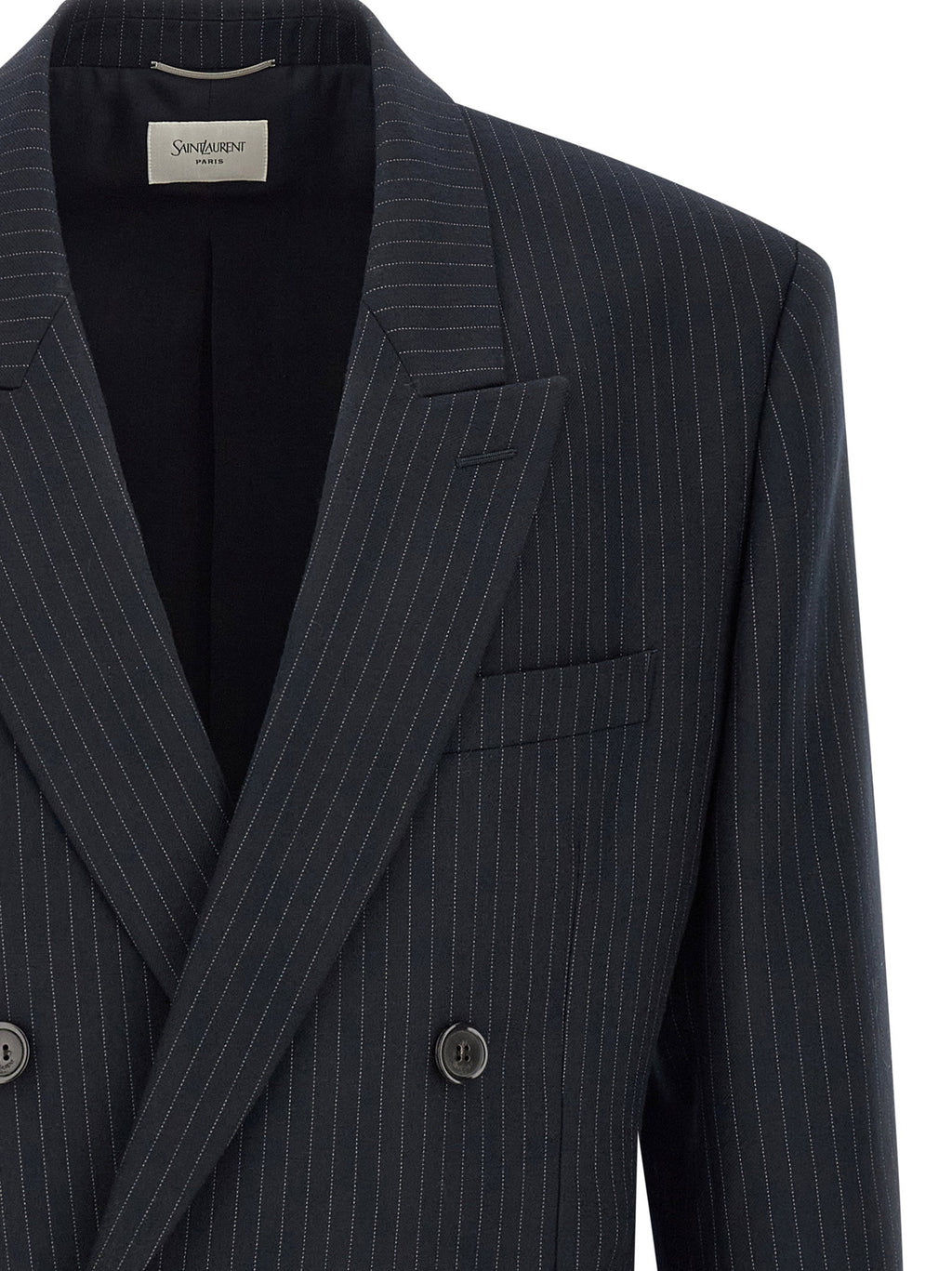 Saint Laurent Pinstriped Double-breasted Blazer