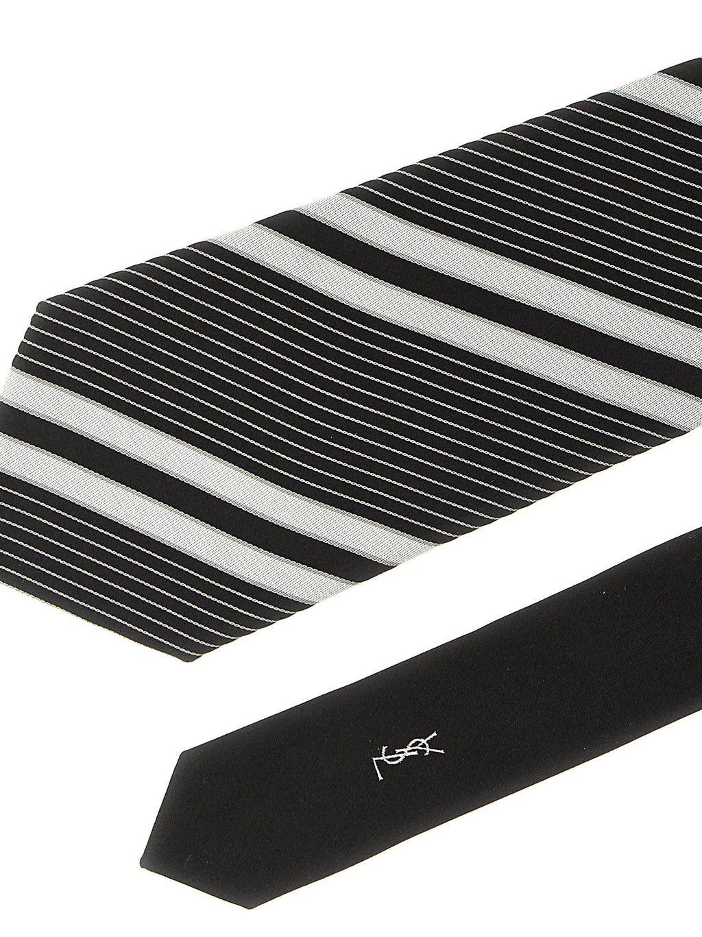 Saint Laurent Jacquard Diagonal Striped Tie