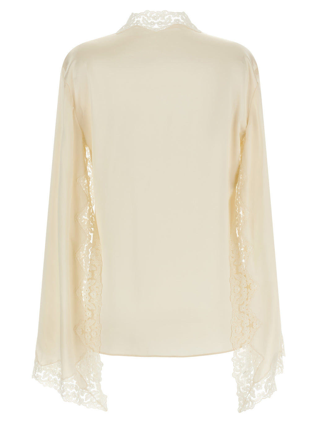 Alberta Ferretti Satin And Lace Shirt