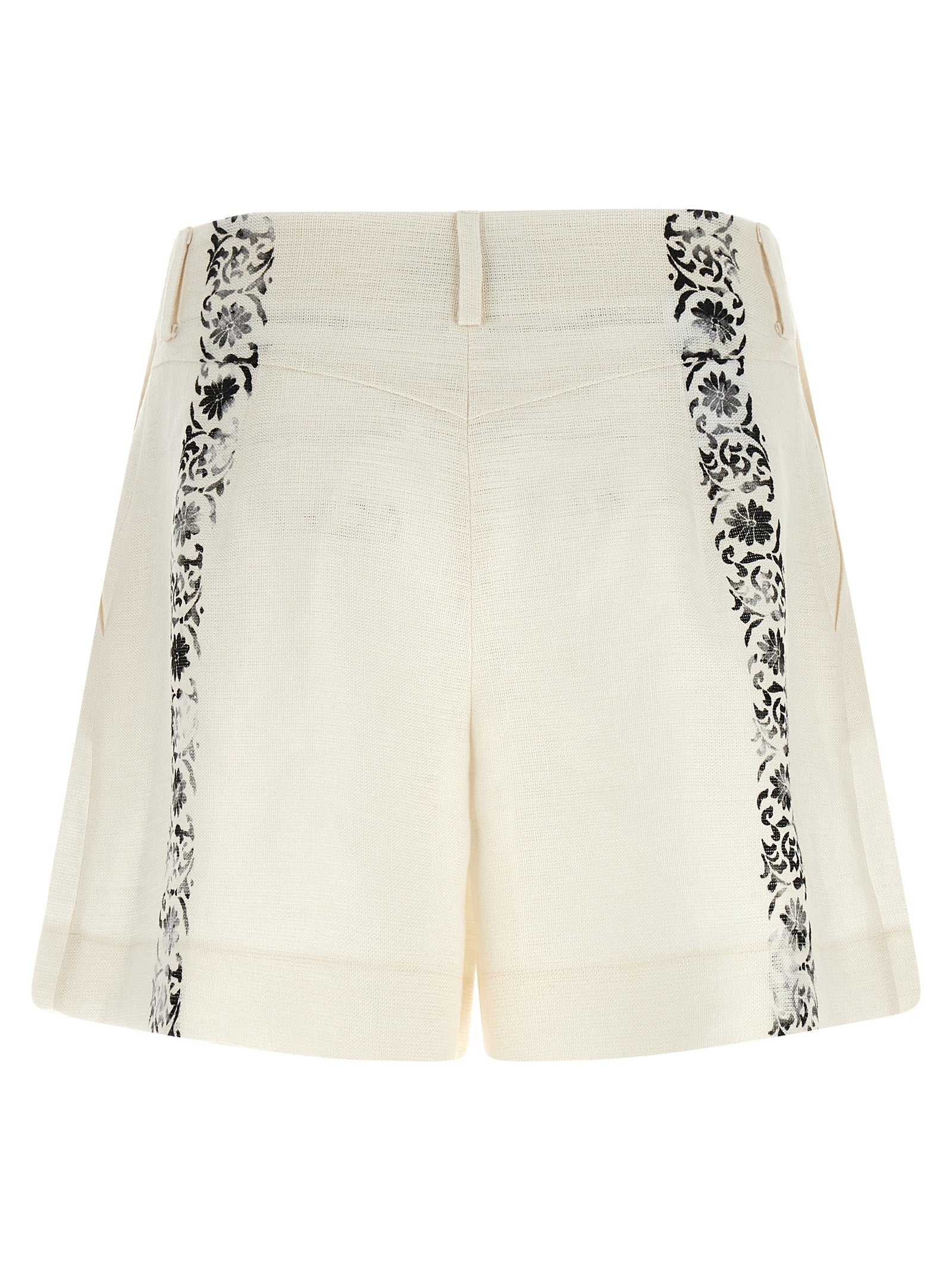 Alberta Ferretti Fortuny Linen Shorts