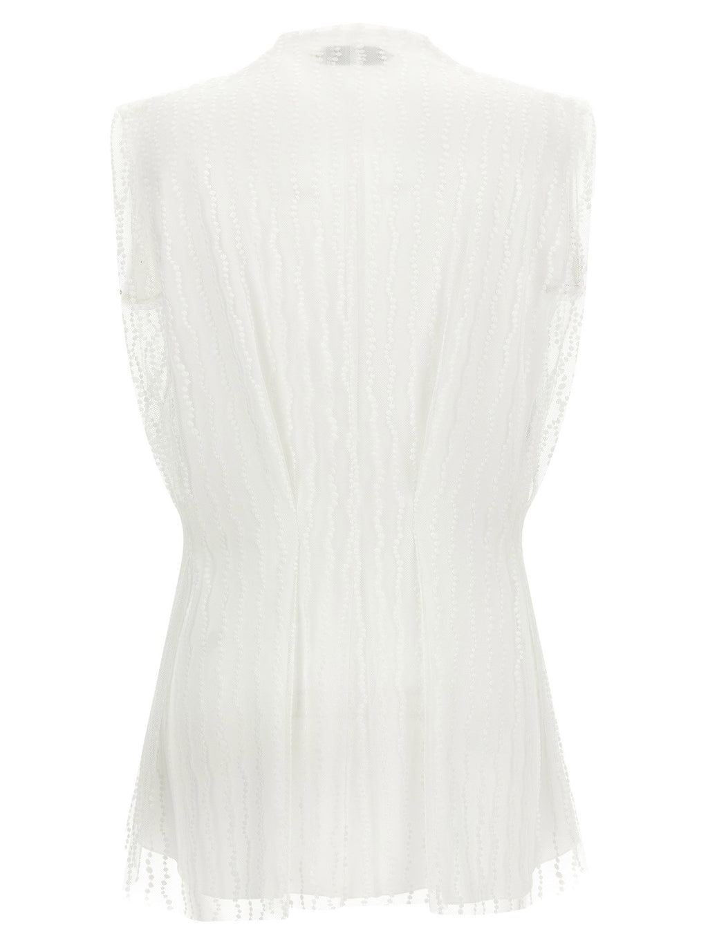 Alberta Ferretti Asymmetrical Tulle Top