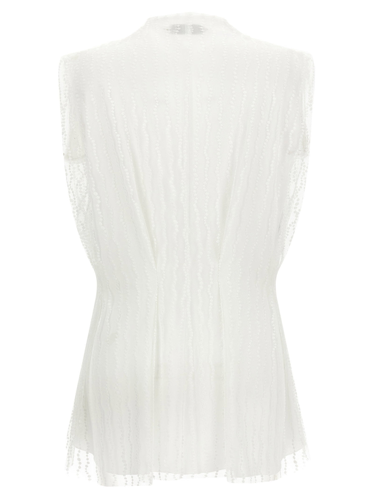 Alberta Ferretti Asymmetrical Tulle Top