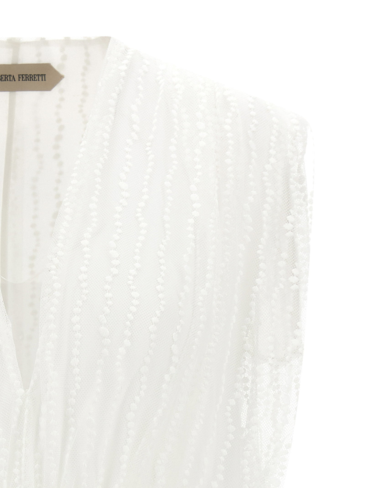 Alberta Ferretti Asymmetrical Tulle Top