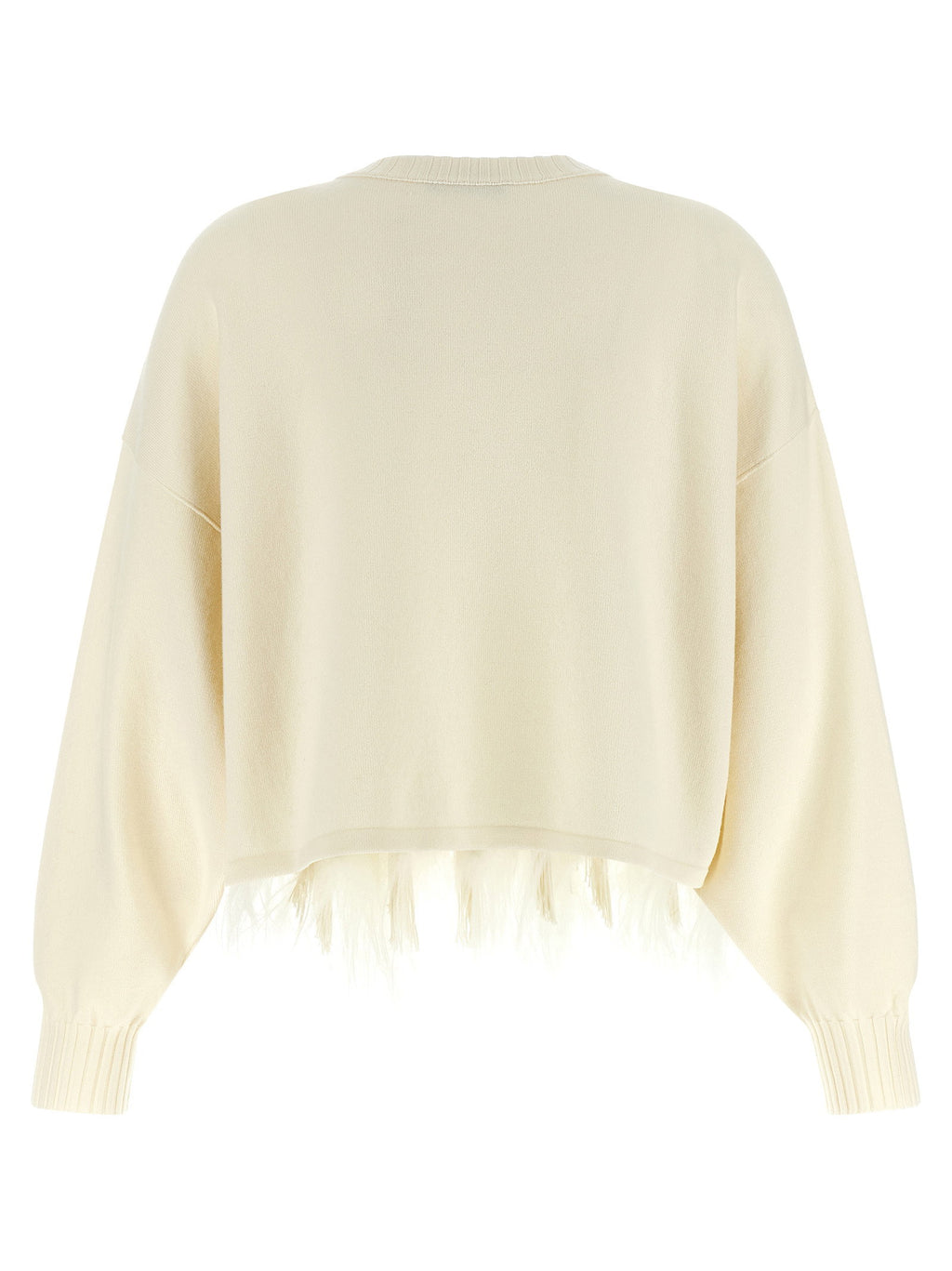 Alberta Ferretti Feather Cropped Sweater