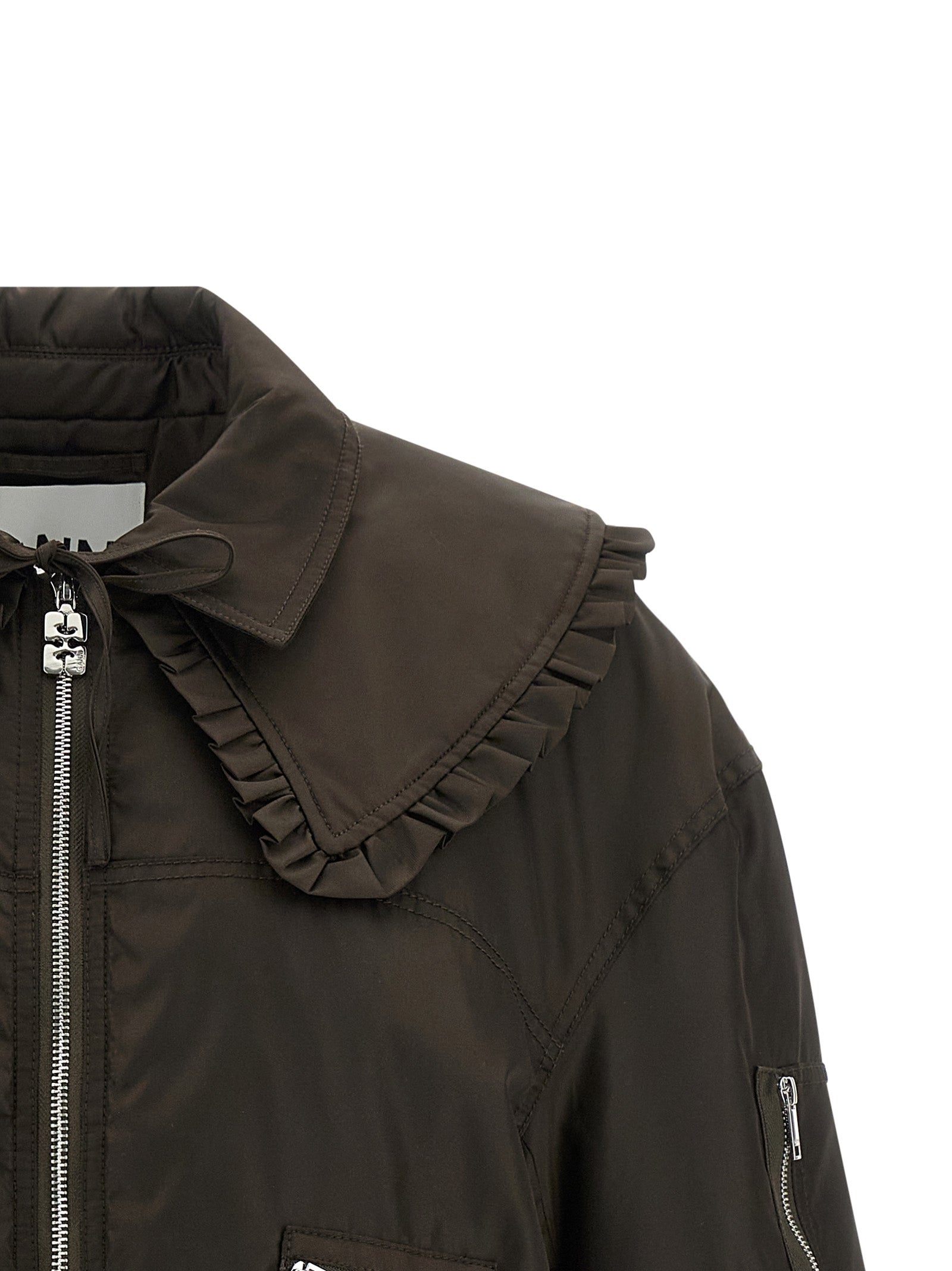 Ganni Duchesse Nylon Bomber Jacket