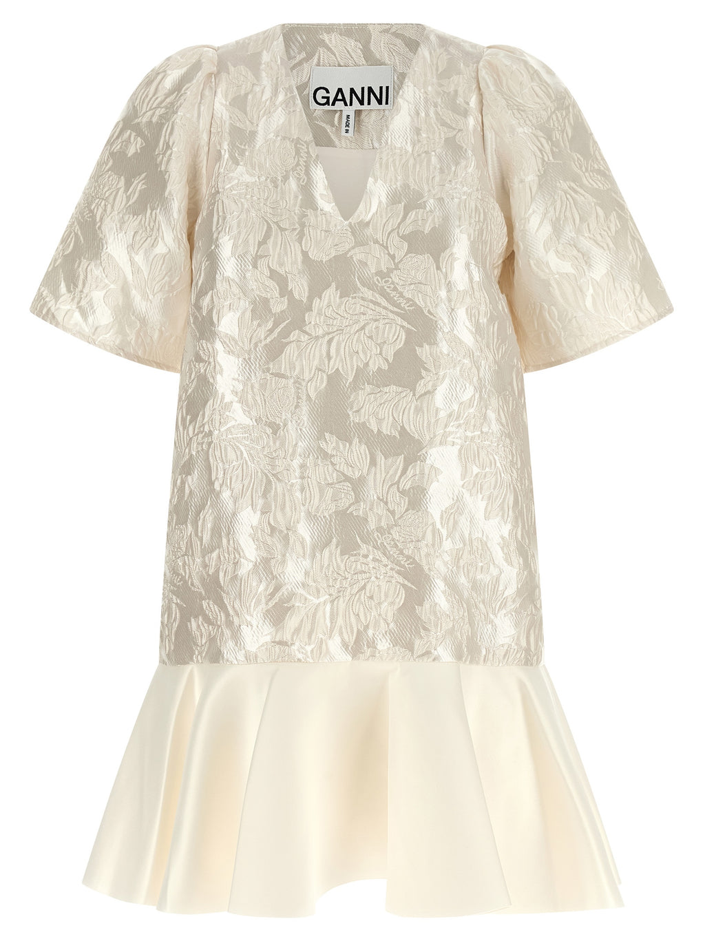 Ganni Satin Cloque Mini Dress