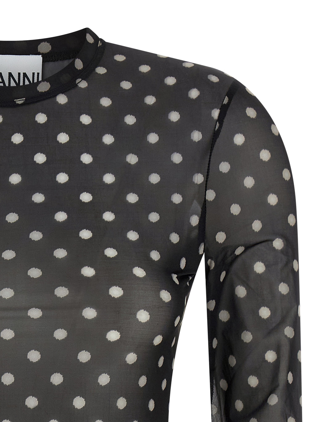 Ganni Printed Sheer Sweater