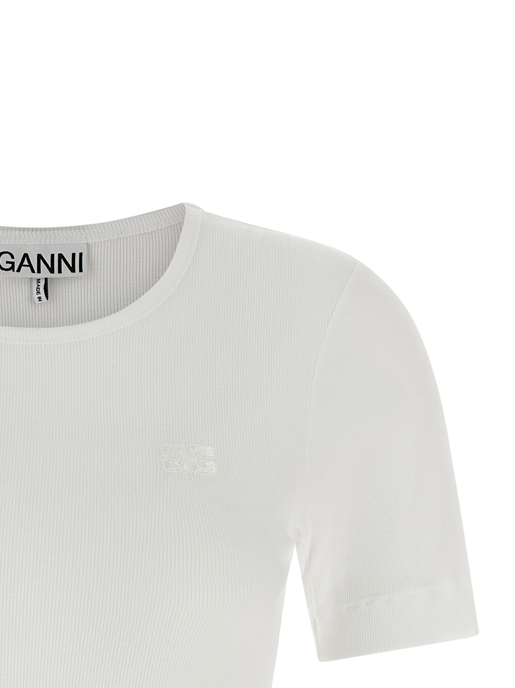 Ganni Logo Embroidery T-shirt
