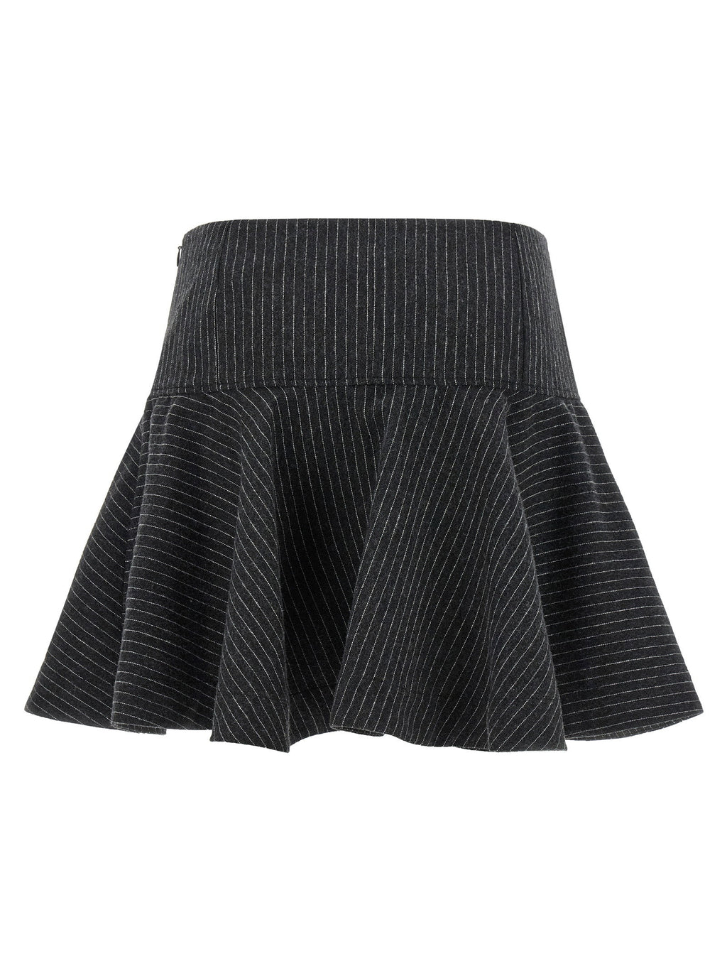 Ganni Pinstriped Flannel Skirt