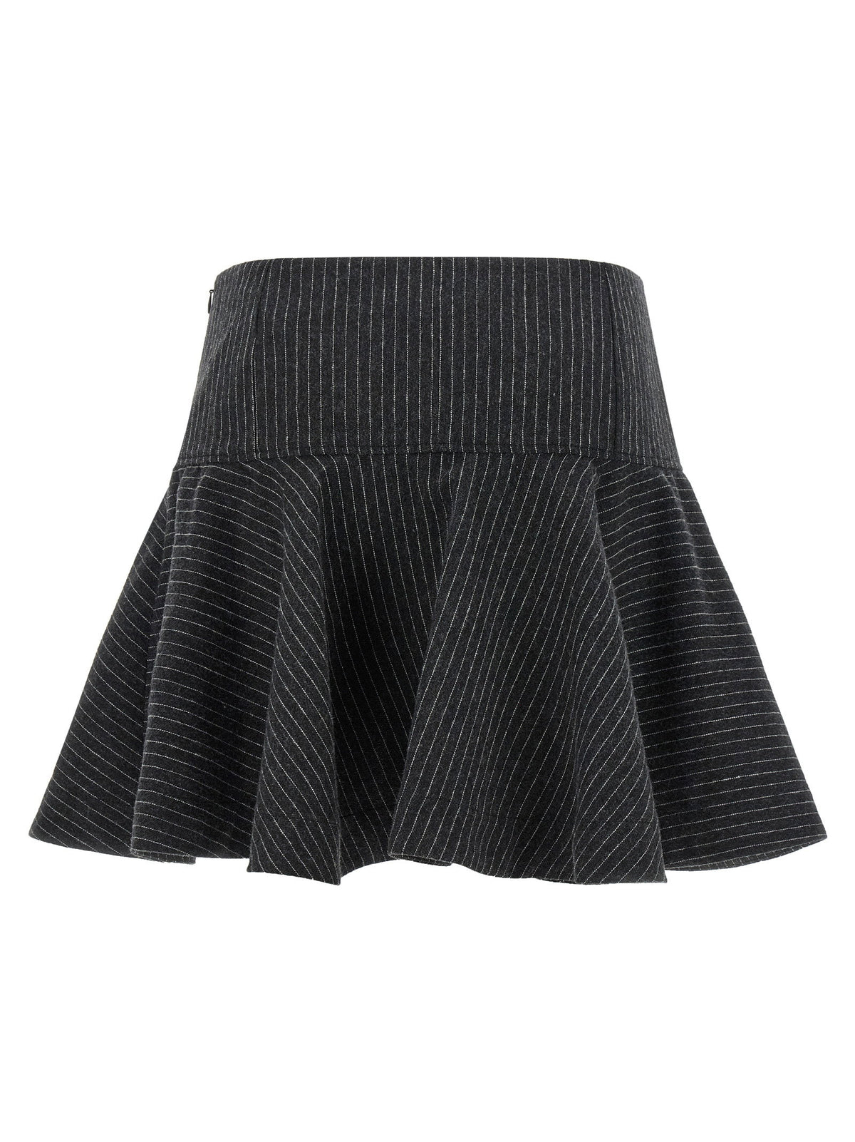 Ganni Pinstriped Flannel Skirt