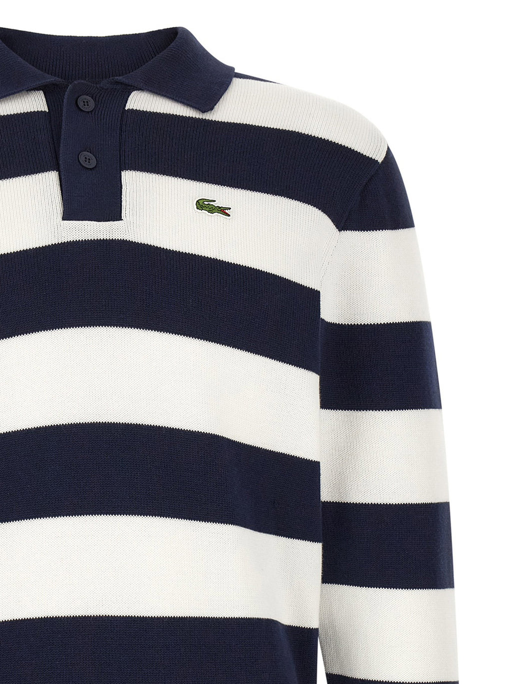 Lacoste Striped Pulover With Polo Collar