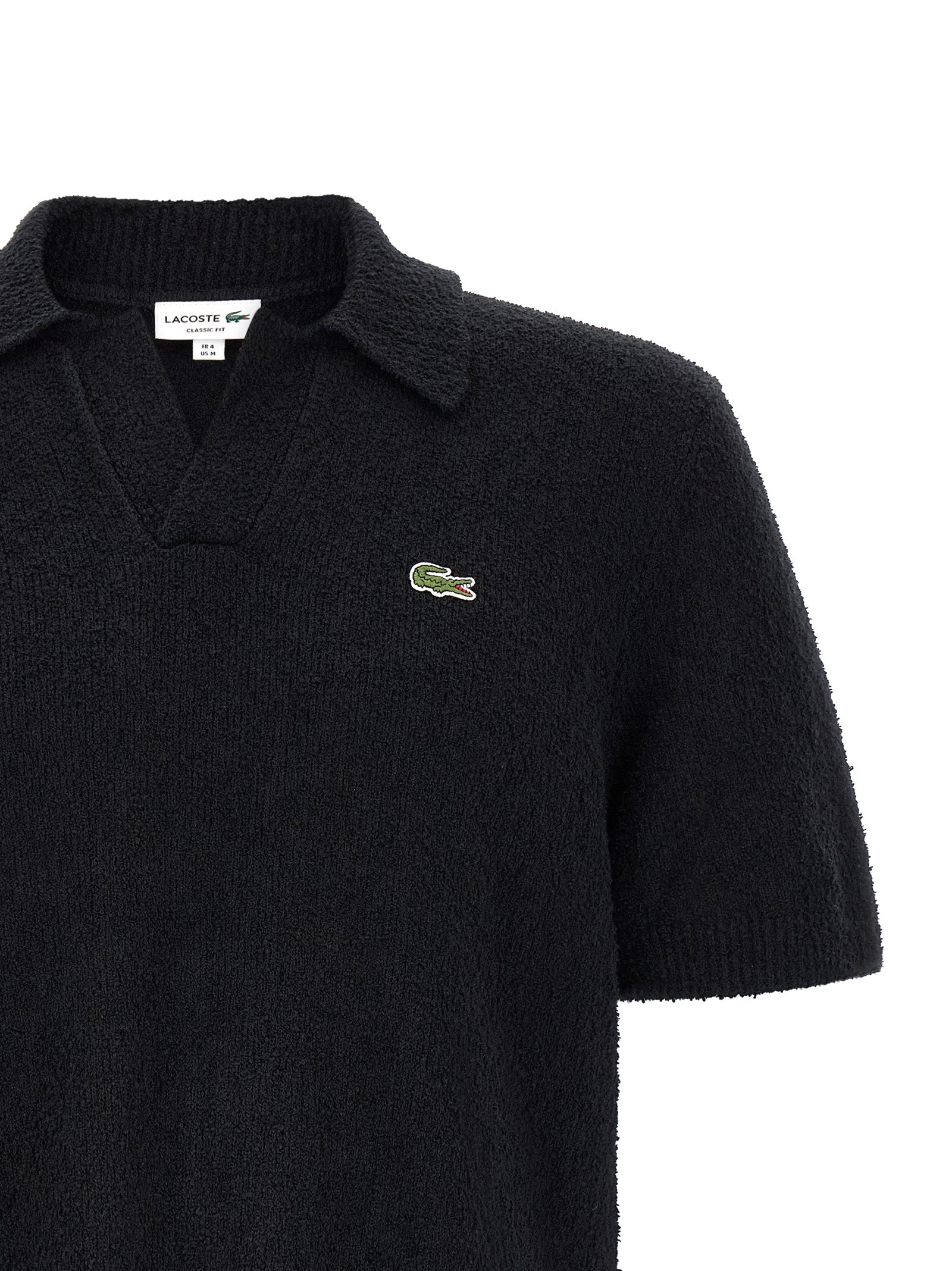 Lacoste Bouclé Knitted Polo Shirt