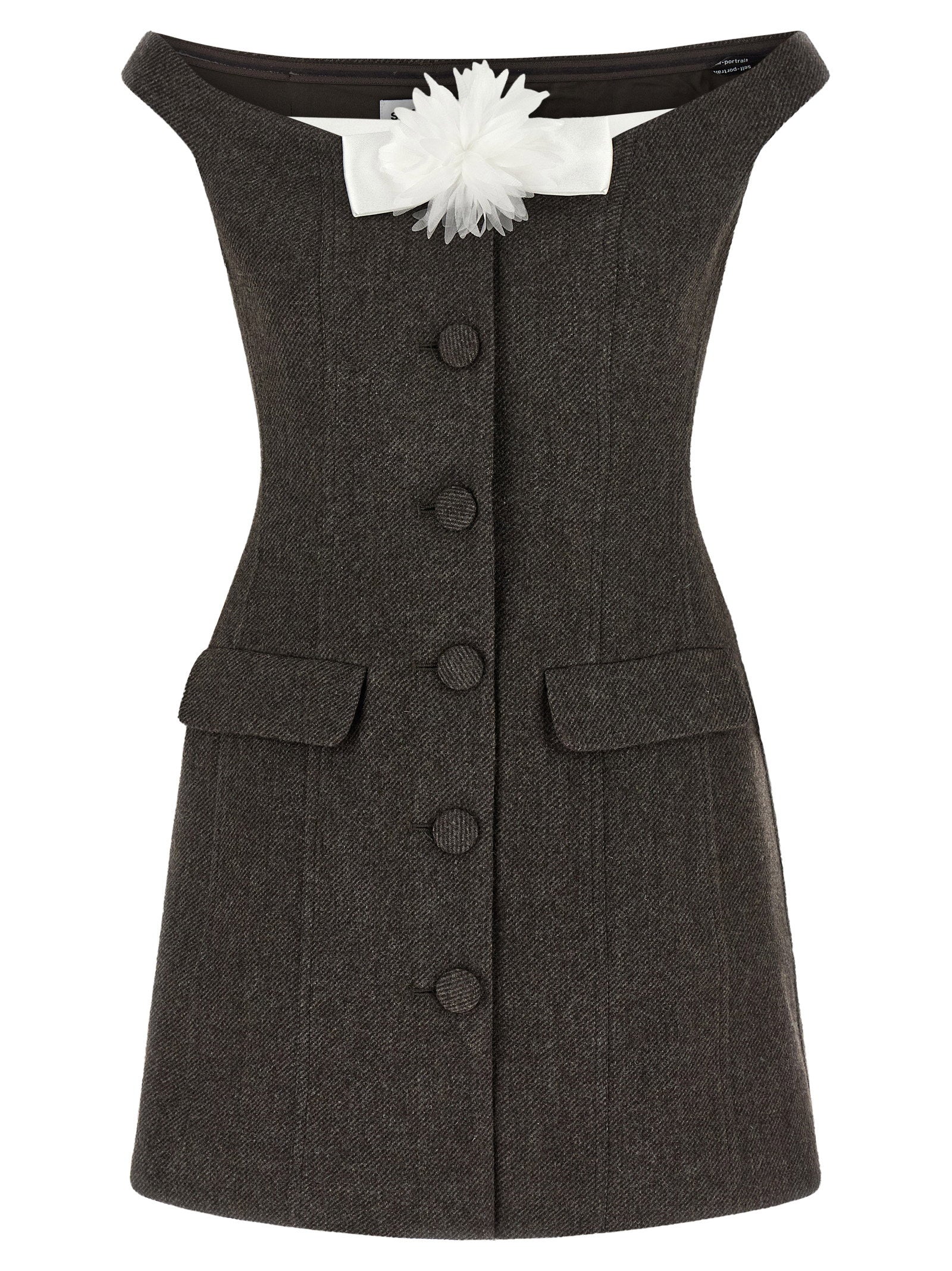 Self-Portrait Bardot Neckline Dress