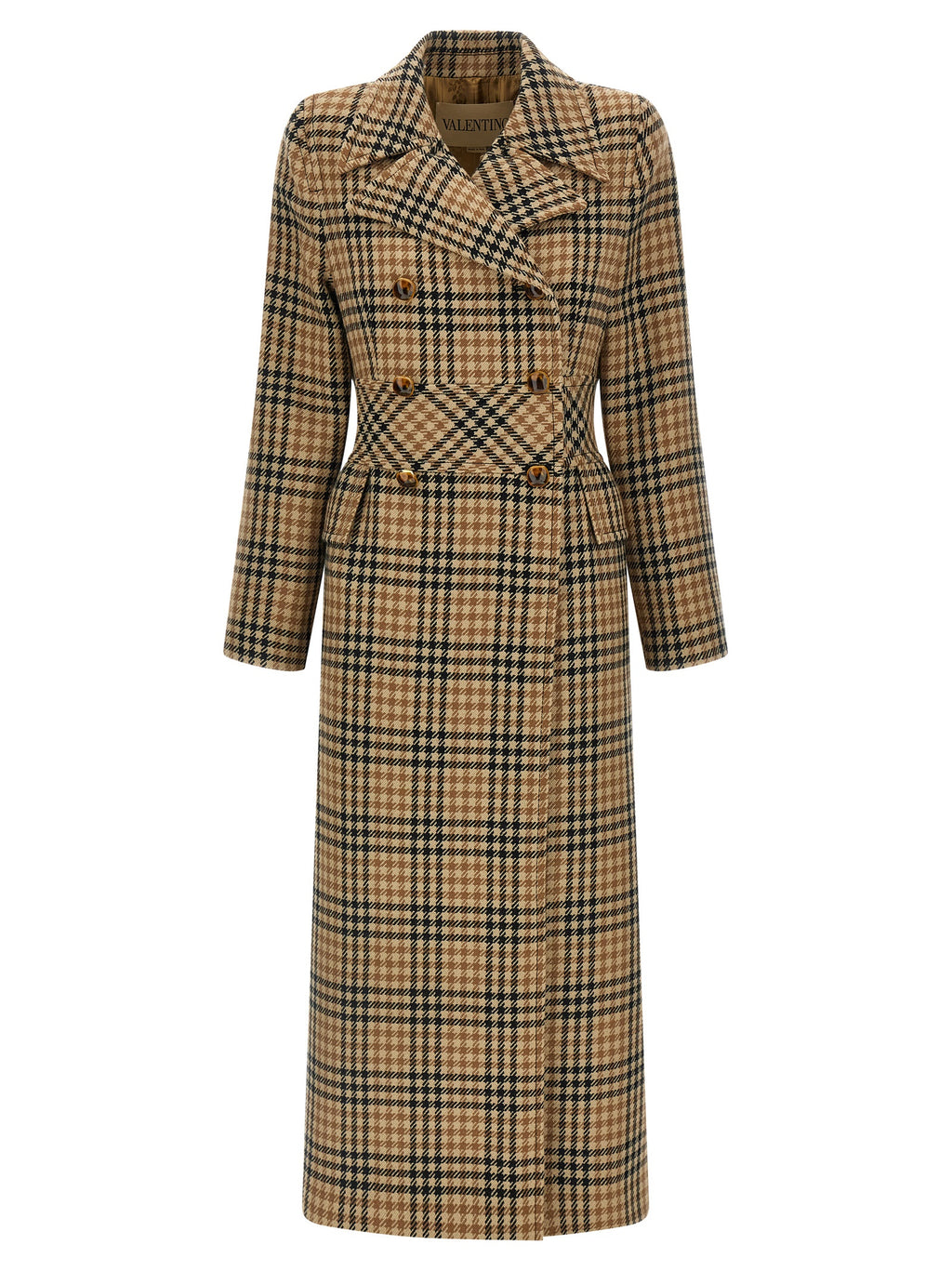 Valentino Garavani Houndstooth Wool Coat