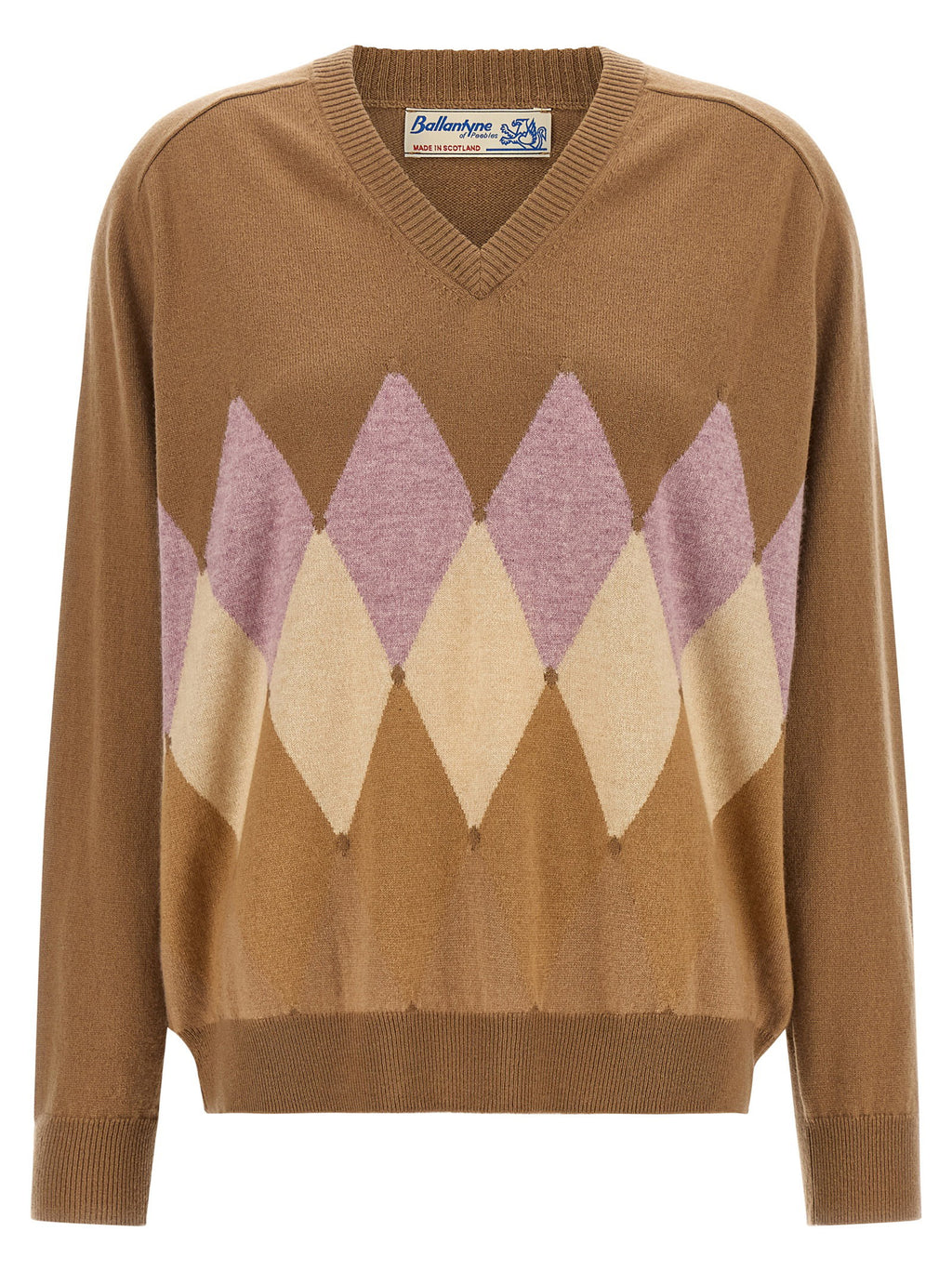 Ballantyne Argyle Intarsia New Diamond Sweater