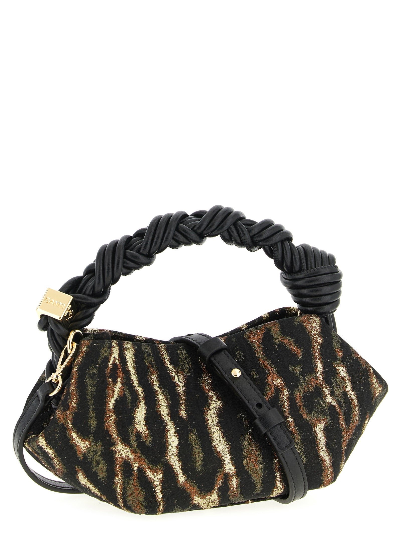 Ganni Metallic Cloque Bou Handbag