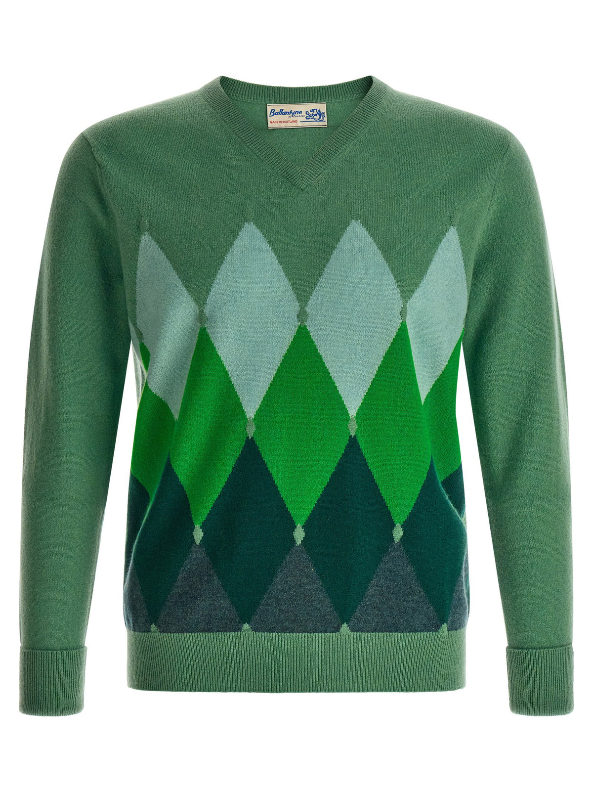 Ballantyne Classic Diamond Intarsia Sweater