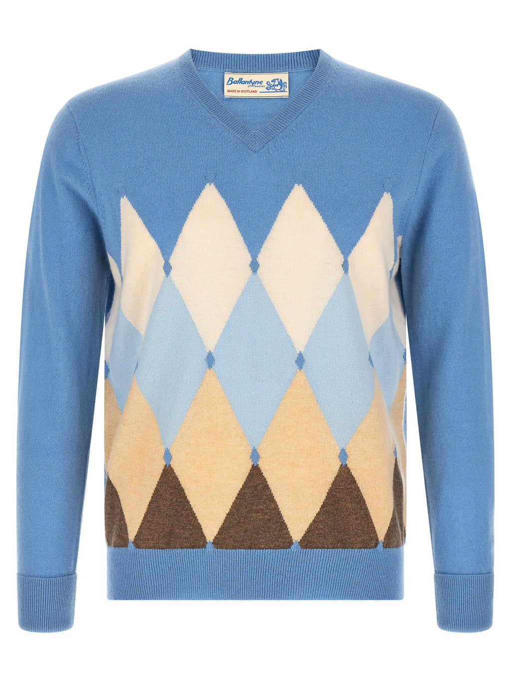 Ballantyne Classic Diamond Intarsia Sweater