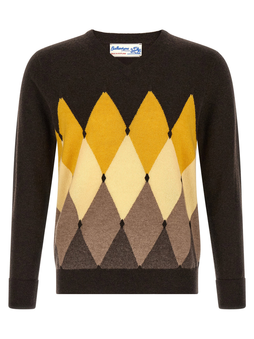 Ballantyne Classic Diamond Intarsia Sweater
