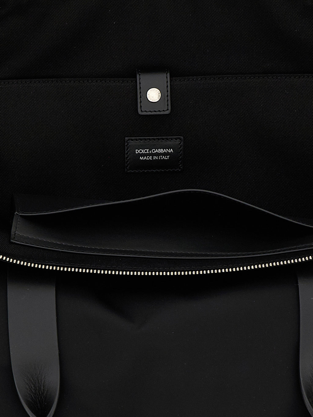 Dolce & Gabbana Media Logo Patch Shopping Bag