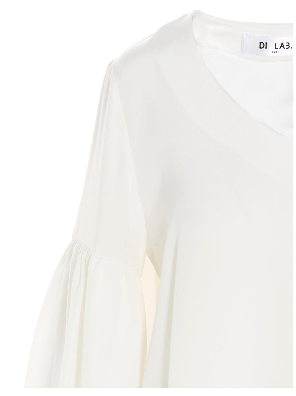 Di.la3 Pari' Puff-sleeve Silk Shirt