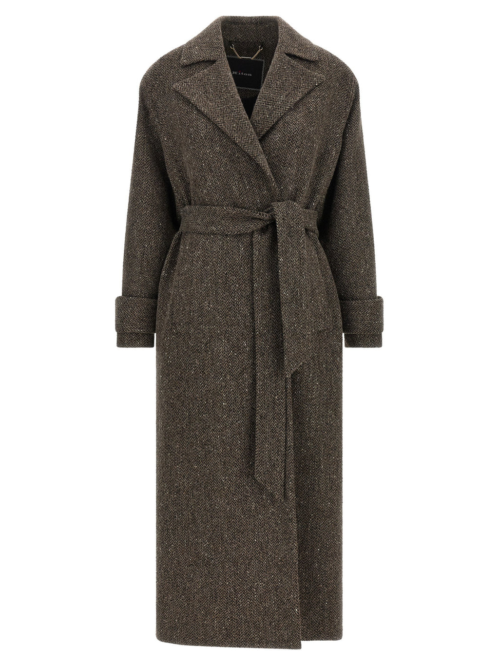 Kiton Chevron Wool Coat