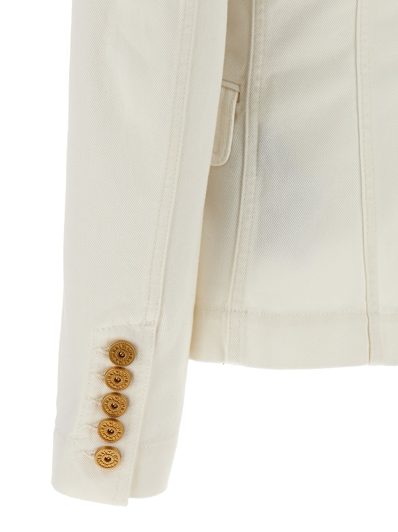 Balmain Double-breasted Denim Blazer