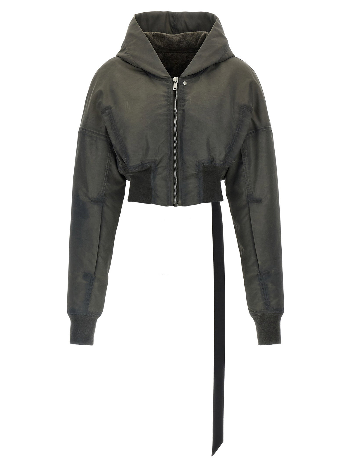 Drkshdw Hooded Cropped Flight Bomber Jacket