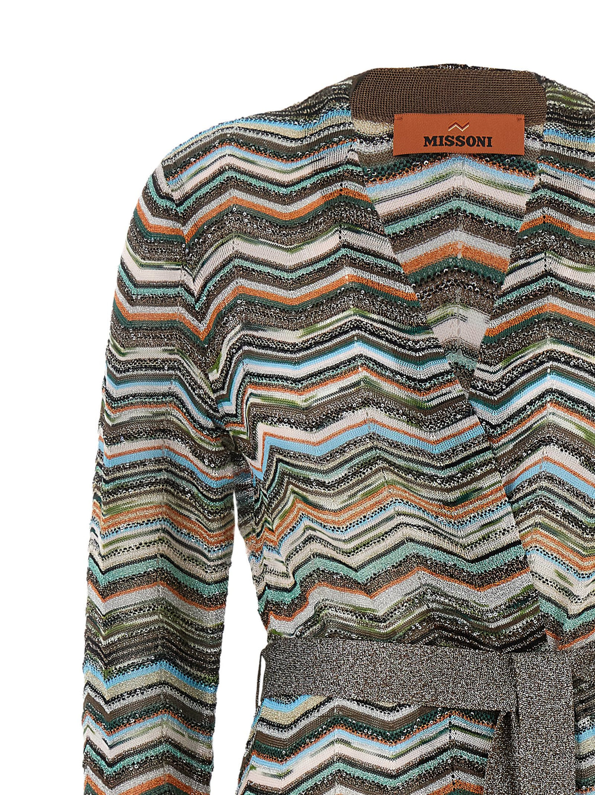 Missoni Chevron Lamé Cardigan
