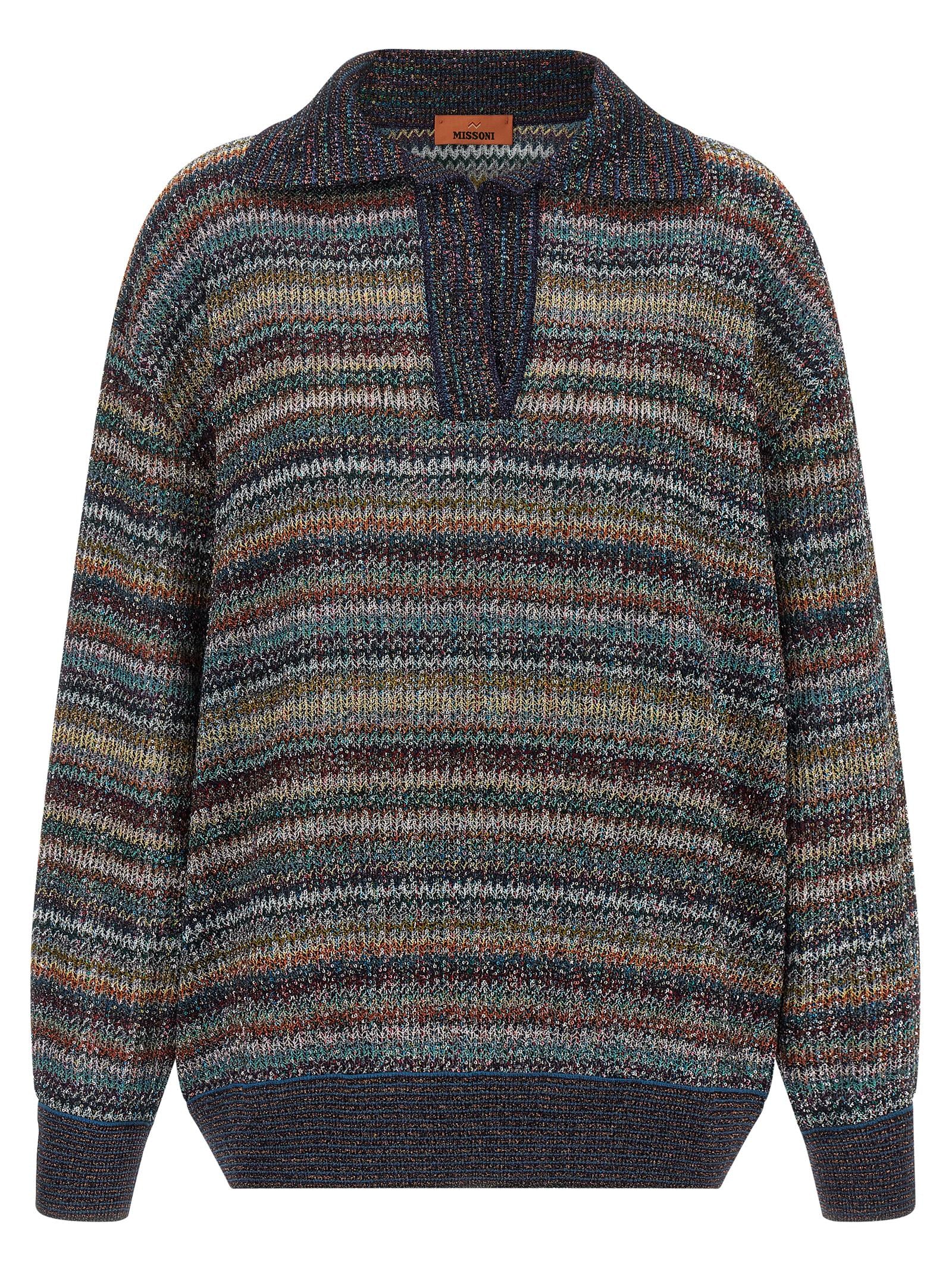 Missoni Lamé Yarn Polo Shirt