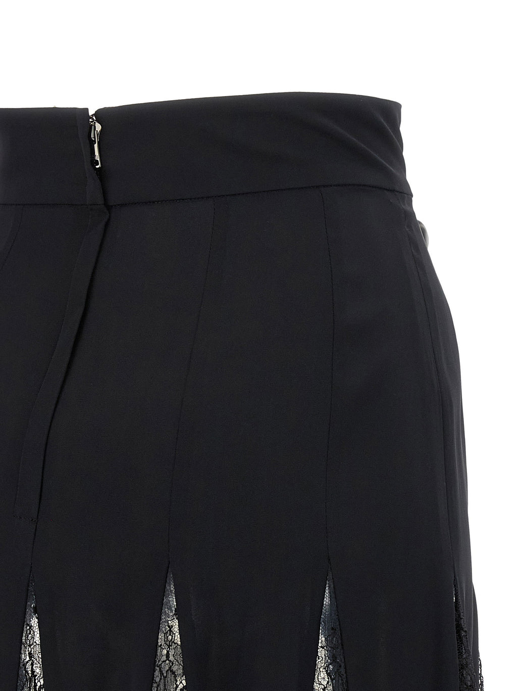 Dolce & Gabbana Charmeuse Skirt With Lace