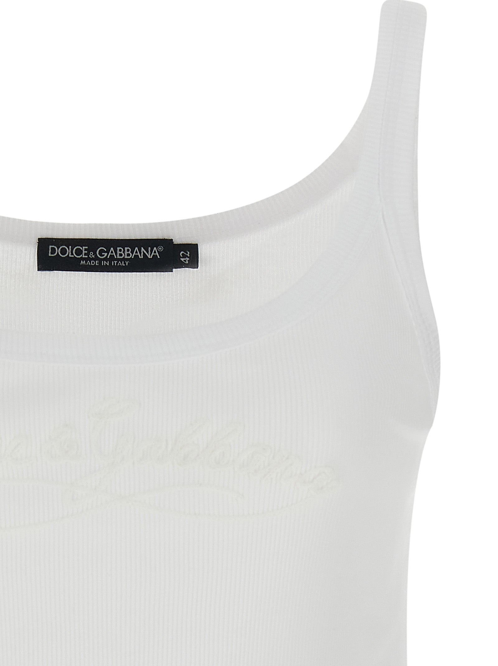 Dolce & Gabbana Logo Embroidery Tank Top