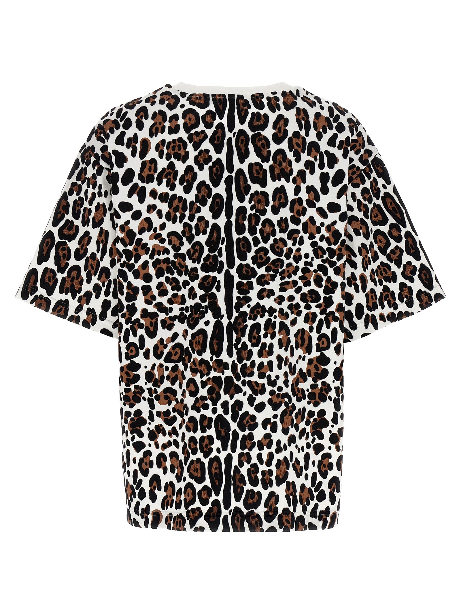 Dolce & Gabbana Animal Print Logo Plaque T-shirt