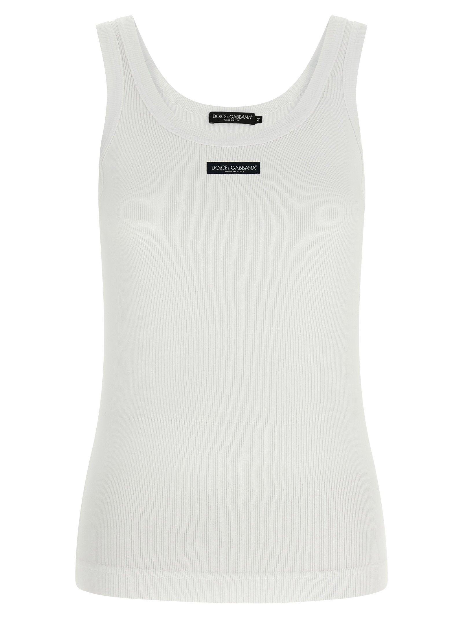 Dolce & Gabbana Logo Patch Tank Top