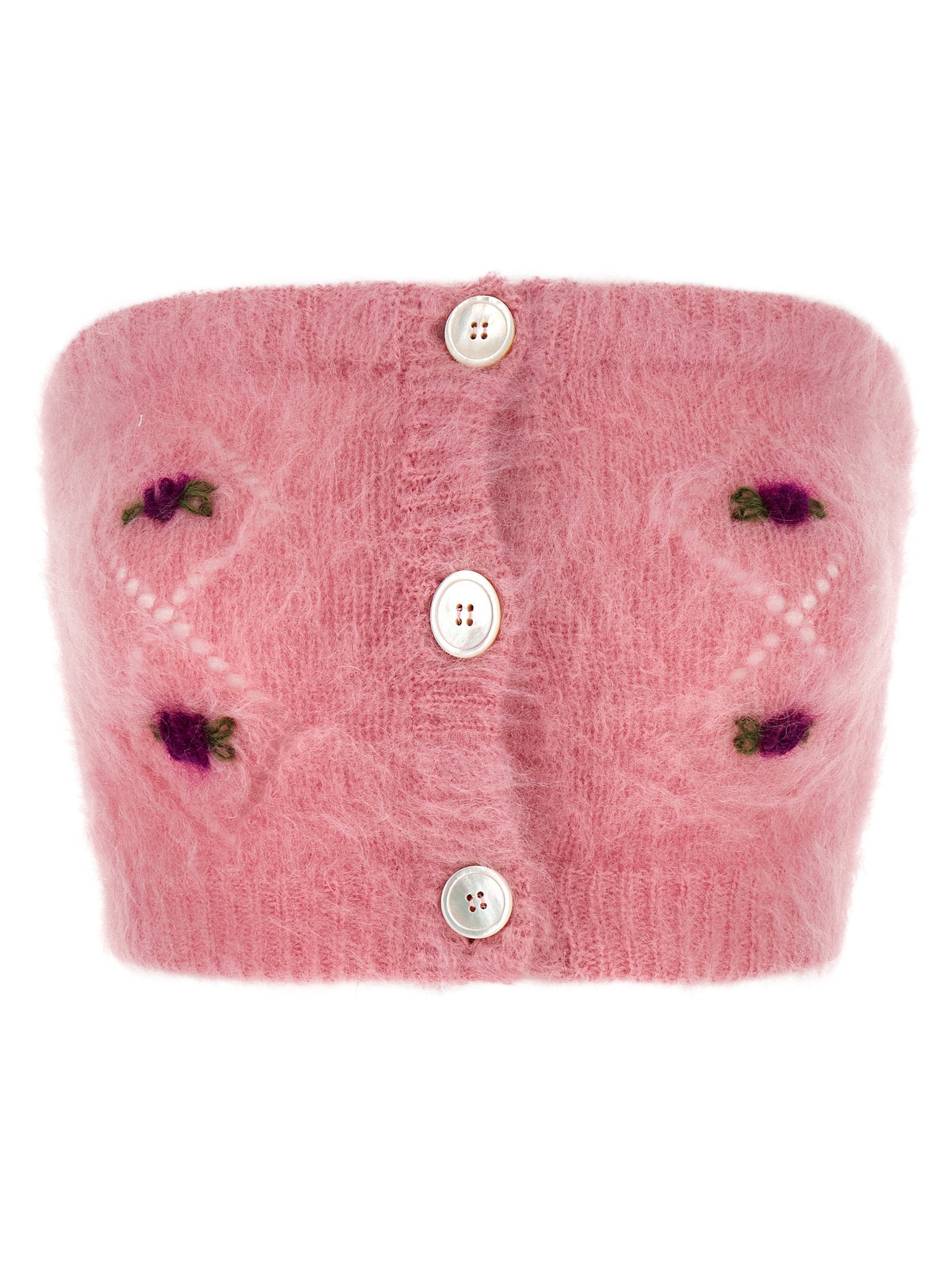 Alessandra Rich Carded Mohair Top
