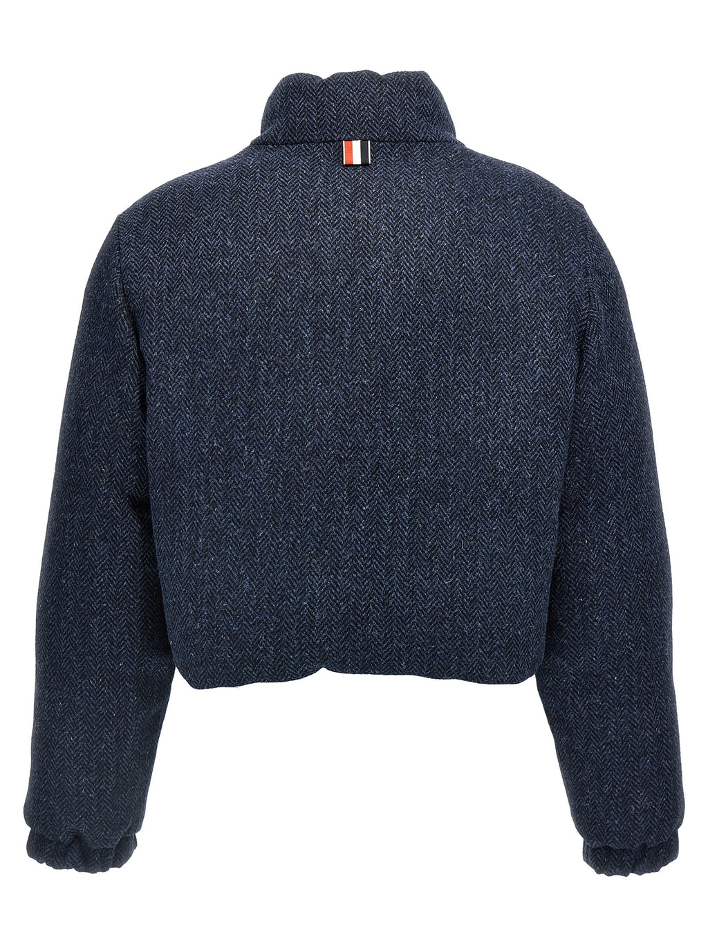 Thom Browne Herringbone Harris Tweed Reversible Down Jacket