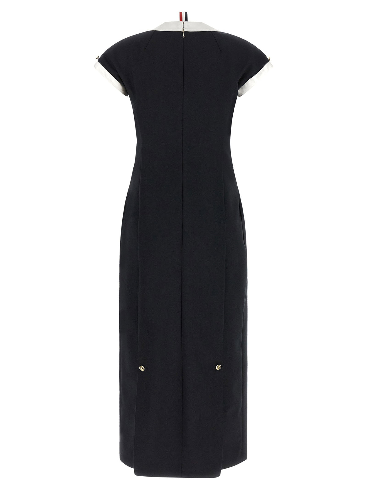 Thom Browne Polo Dress With Intarsia And Rwb Detail