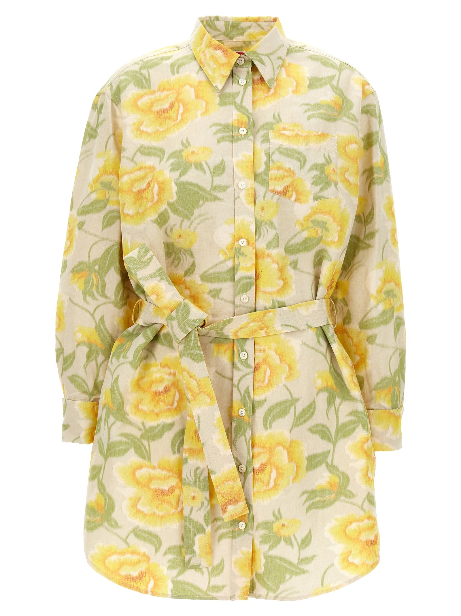 Kenzo Peonies Kimono Sleeve Dress