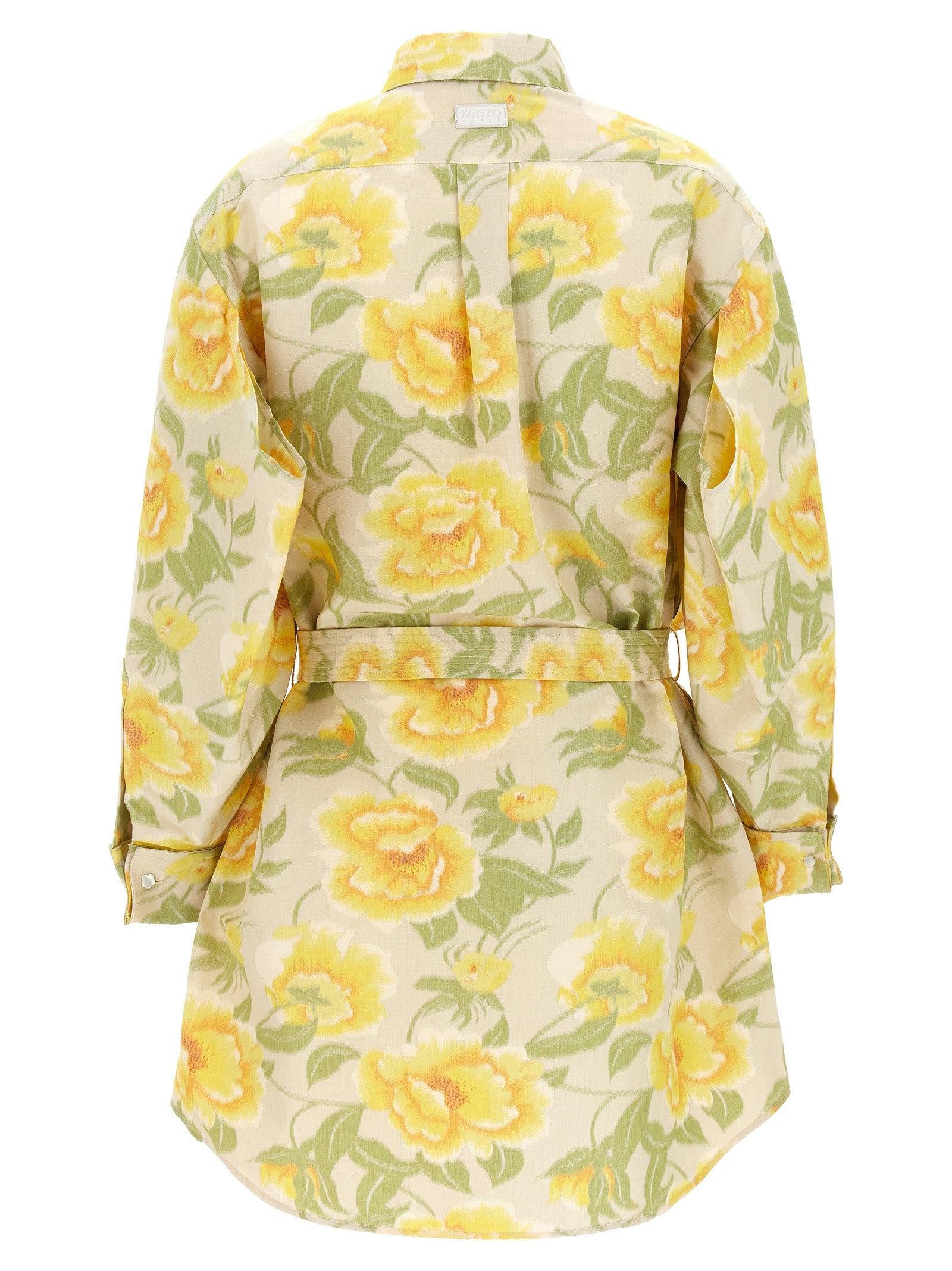 Kenzo Peonies Kimono Sleeve Dress