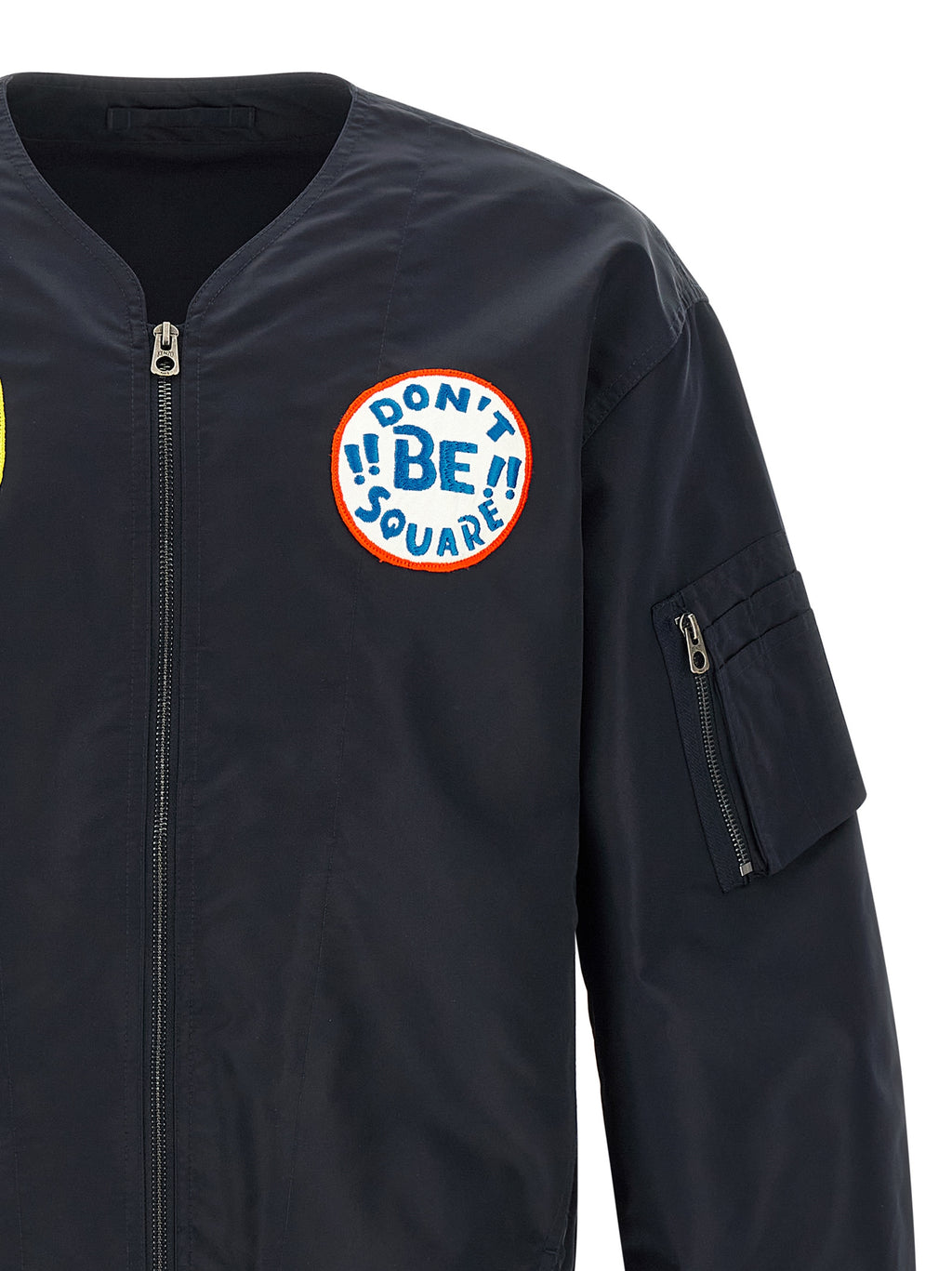 Kenzo Badges Collarless Bomber Jacket